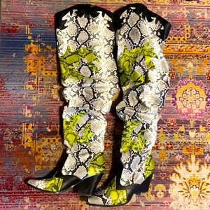 Knee high cowboy boots